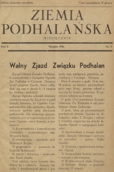 Ziemia Podhalańska. R.1, 1936, nr 2