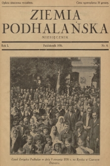 Ziemia Podhalańska. R.1, 1936, nr 4