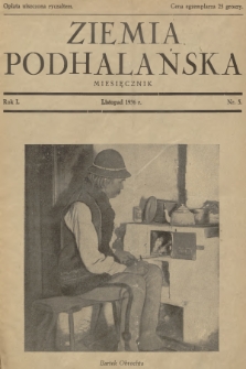 Ziemia Podhalańska. R.1, 1936, nr 5