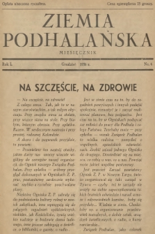 Ziemia Podhalańska. R.1, 1936, nr 6