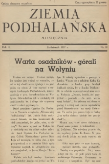 Ziemia Podhalańska. R.2, 1937, nr 10