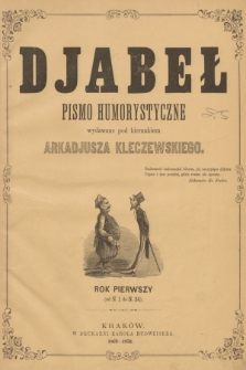 Djabeł. R.1, 1869, nr 1