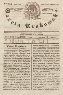 Gazeta Krakowska. 1833, nr 294