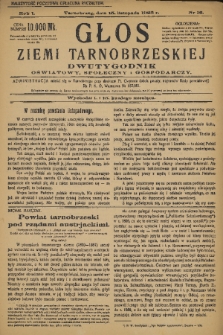 Głos Ziemi Tarnobrzeskiej : dwutygodnik oświatowy, społeczny i gospodarczy. R. 1, 1923, nr 16
