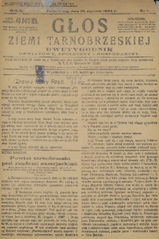 Głos Ziemi Tarnobrzeskiej : dwutygodnik oświatowy, społeczny i gospodarczy. R. 2, 1924, nr 1