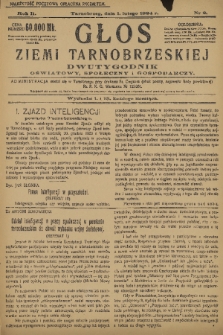 Głos Ziemi Tarnobrzeskiej : dwutygodnik oświatowy, społeczny i gospodarczy. R. 2, 1924, nr 2