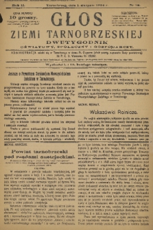 Głos Ziemi Tarnobrzeskiej : dwutygodnik oświatowy, społeczny i gospodarczy. R. 2, 1924, nr 12
