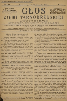 Głos Ziemi Tarnobrzeskiej : dwutygodnik oświatowy, społeczny i gospodarczy. R. 2, 1924, nr 14