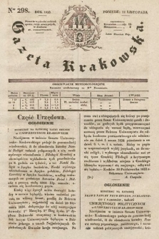 Gazeta Krakowska. 1833, nr 298