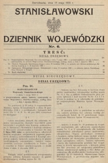 Stanisławowski Dziennik Wojewódzki. 1931, nr 6