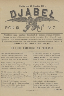 Djabeł. R.13, 1881, nr 7 + dod.