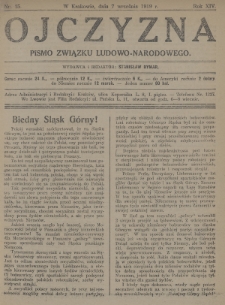 Ojczyzna : pismo Związku Ludowo-Narodowego. 1919, nr 15