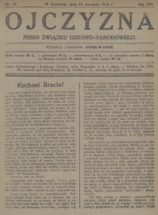 Ojczyzna : pismo Związku Ludowo-Narodowego. 1919, nr 16