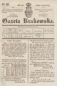 Gazeta Krakowska. 1836, nr 21