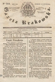 Gazeta Krakowska. 1833, nr 312