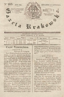 Gazeta Krakowska. 1833, nr 315