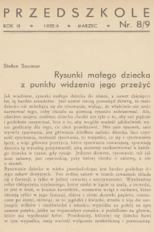 Przedszkole. R.3, 1935/1936, nr  8-9 + dod.