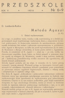 Przedszkole. R.5, 1937/1938, nr  6-9