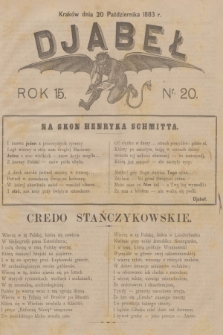 Djabeł. R.15, 1883, nr 20 + dod.