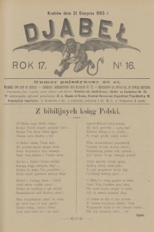 Djabeł. R.17, 1885, nr 16 + dod.