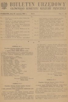 Biuletyn Urzędowy Głównego Komitetu Kultury Fizycznej. 1951, nr 2