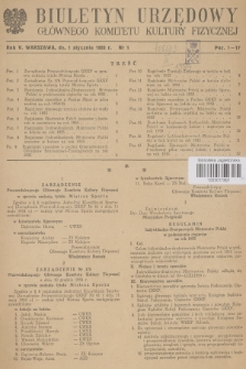 Biuletyn Urzędowy Głównego Komitetu Kultury Fizycznej. 1955, nr 1