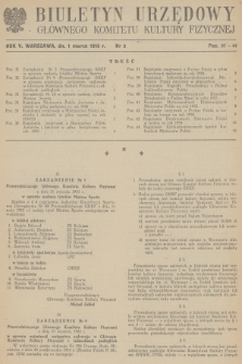 Biuletyn Urzędowy Głównego Komitetu Kultury Fizycznej. 1955, nr 3