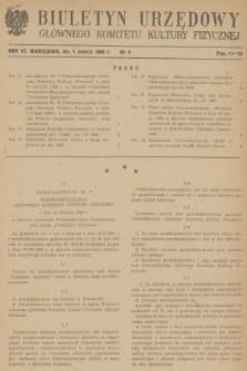 Biuletyn Urzędowy Głównego Komitetu Kultury Fizycznej. 1956, nr 3