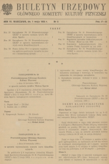 Biuletyn Urzędowy Głównego Komitetu Kultury Fizycznej. 1956, nr 5