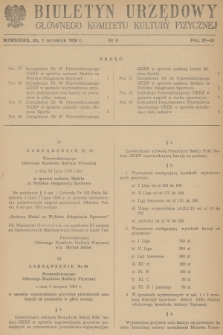 Biuletyn Urzędowy Głównego Komitetu Kultury Fizycznej. 1956, nr 9