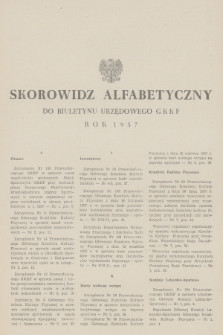 Biuletyn Urzędowy Głównego Komitetu Kultury Fizycznej. 1957, Skorowidz
