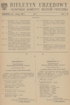 Biuletyn Urzędowy Głównego Komitetu Kultury Fizycznej. 1957, nr 2