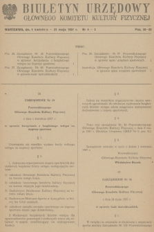 Biuletyn Urzędowy Głównego Komitetu Kultury Fizycznej. 1957, nr 4-5