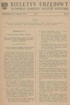 Biuletyn Urzędowy Głównego Komitetu Kultury Fizycznej. 1957, nr 8