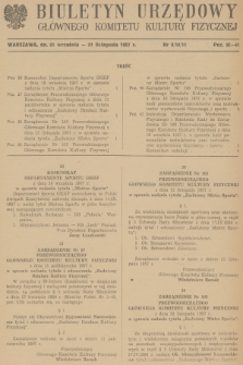 Biuletyn Urzędowy Głównego Komitetu Kultury Fizycznej. 1957, nr 9-10-11