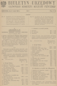 Biuletyn Urzędowy Głównego Komitetu Kultury Fizycznej. 1958, nr 5