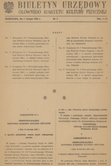 Biuletyn Urzędowy Głównego Komitetu Kultury Fizycznej. 1959, nr 2