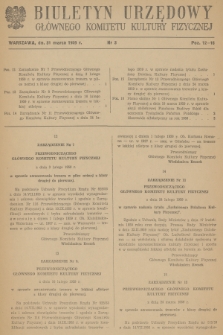 Biuletyn Urzędowy Głównego Komitetu Kultury Fizycznej. 1959, nr 3