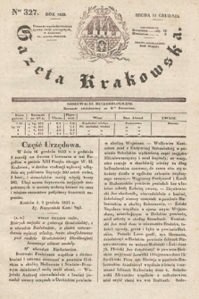 Gazeta Krakowska. 1833, nr 327