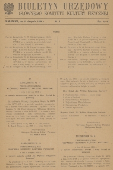 Biuletyn Urzędowy Głównego Komitetu Kultury Fizycznej. 1959, nr 8
