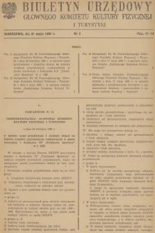 Biuletyn Urzędowy Głównego Komitetu Kultury Fizycznej i Turystyki. 1960, nr 2