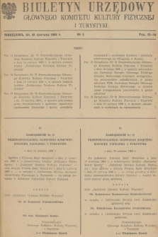 Biuletyn Urzędowy Głównego Komitetu Kultury Fizycznej i Turystyki. 1960, nr 3