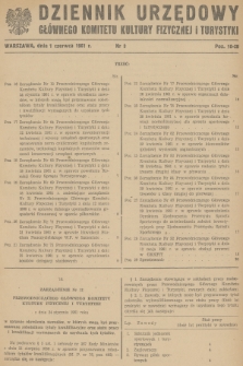 Dziennik Urzędowy Głównego Komitetu Kultury Fizycznej i Turystyki. 1961, nr 3