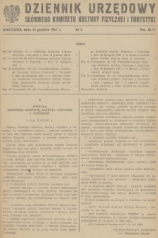 Dziennik Urzędowy Głównego Komitetu Kultury Fizycznej i Turystyki. 1961, nr 9