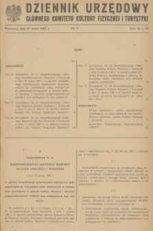 Dziennik Urzędowy Głównego Komitetu Kultury Fizycznej i Turystyki. 1962, nr 3