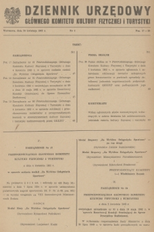 Dziennik Urzędowy Głównego Komitetu Kultury Fizycznej i Turystyki. 1963, nr 4