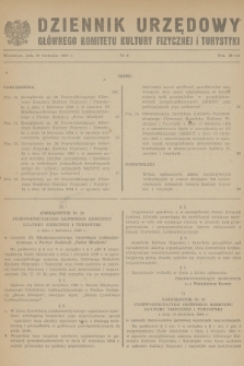 Dziennik Urzędowy Głównego Komitetu Kultury Fizycznej i Turystyki. 1964, nr 4