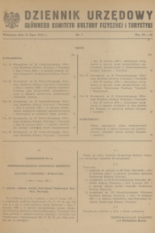 Dziennik Urzędowy Głównego Komitetu Kultury Fizycznej i Turystyki. 1964, nr 6