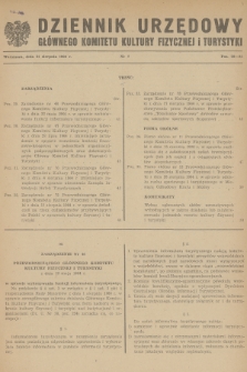 Dziennik Urzędowy Głównego Komitetu Kultury Fizycznej i Turystyki. 1964, nr 7