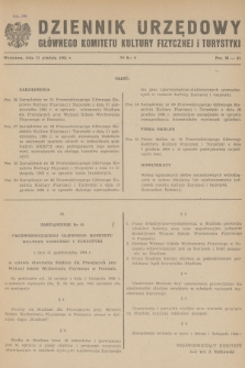 Dziennik Urzędowy Głównego Komitetu Kultury Fizycznej i Turystyki. 1964, nr 8-9